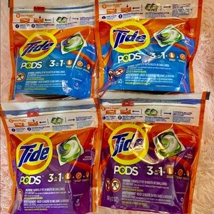 4 Tide pods